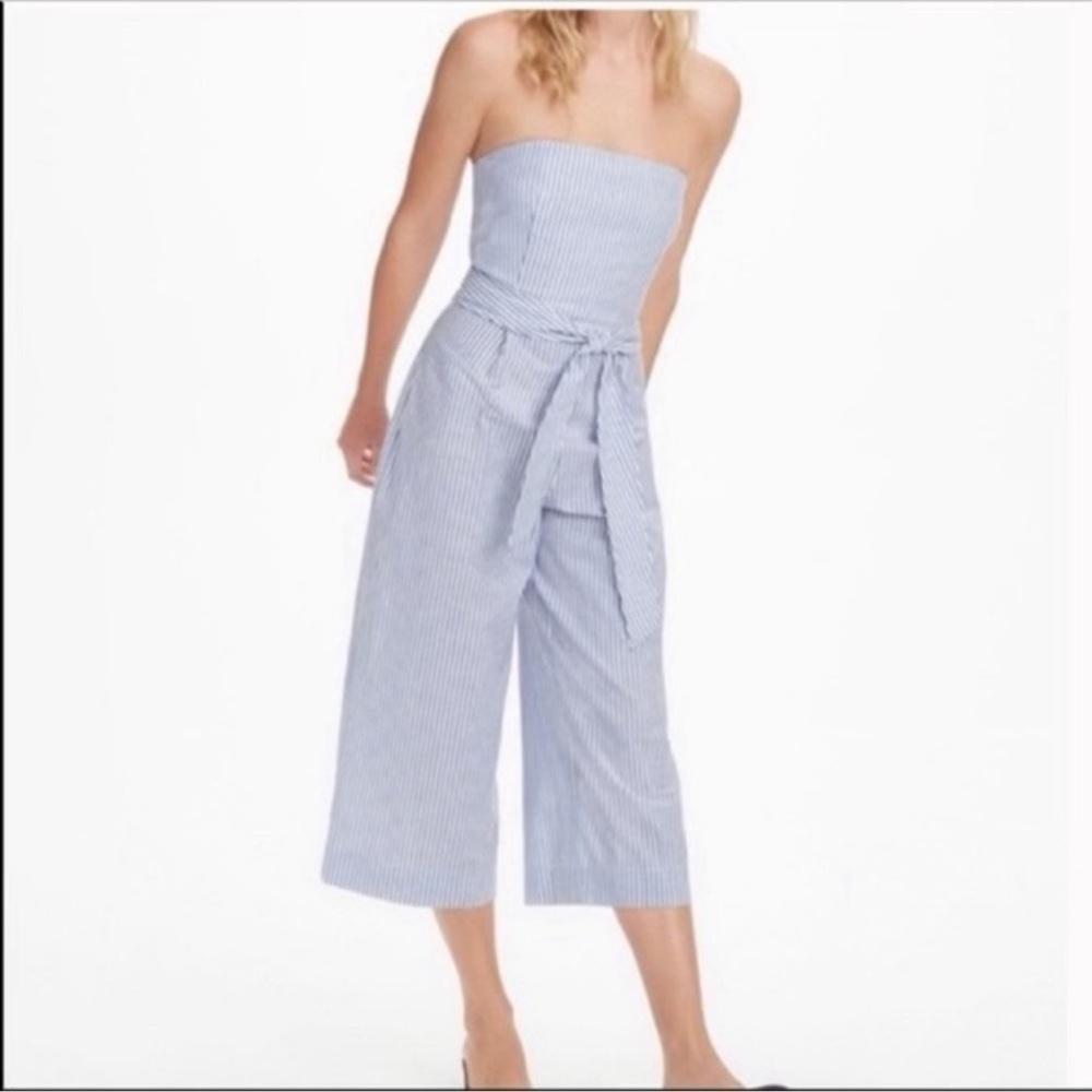 NWT Club Monaco Striped Strapless Jumpsuit